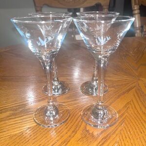 Grey Goose Crystal Martini Glasses Set of 4